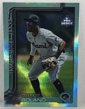 2025 Topps Pro Debut CHROME Yoffry Solano Aqua Wave Refractor PD-26 #d 5/75