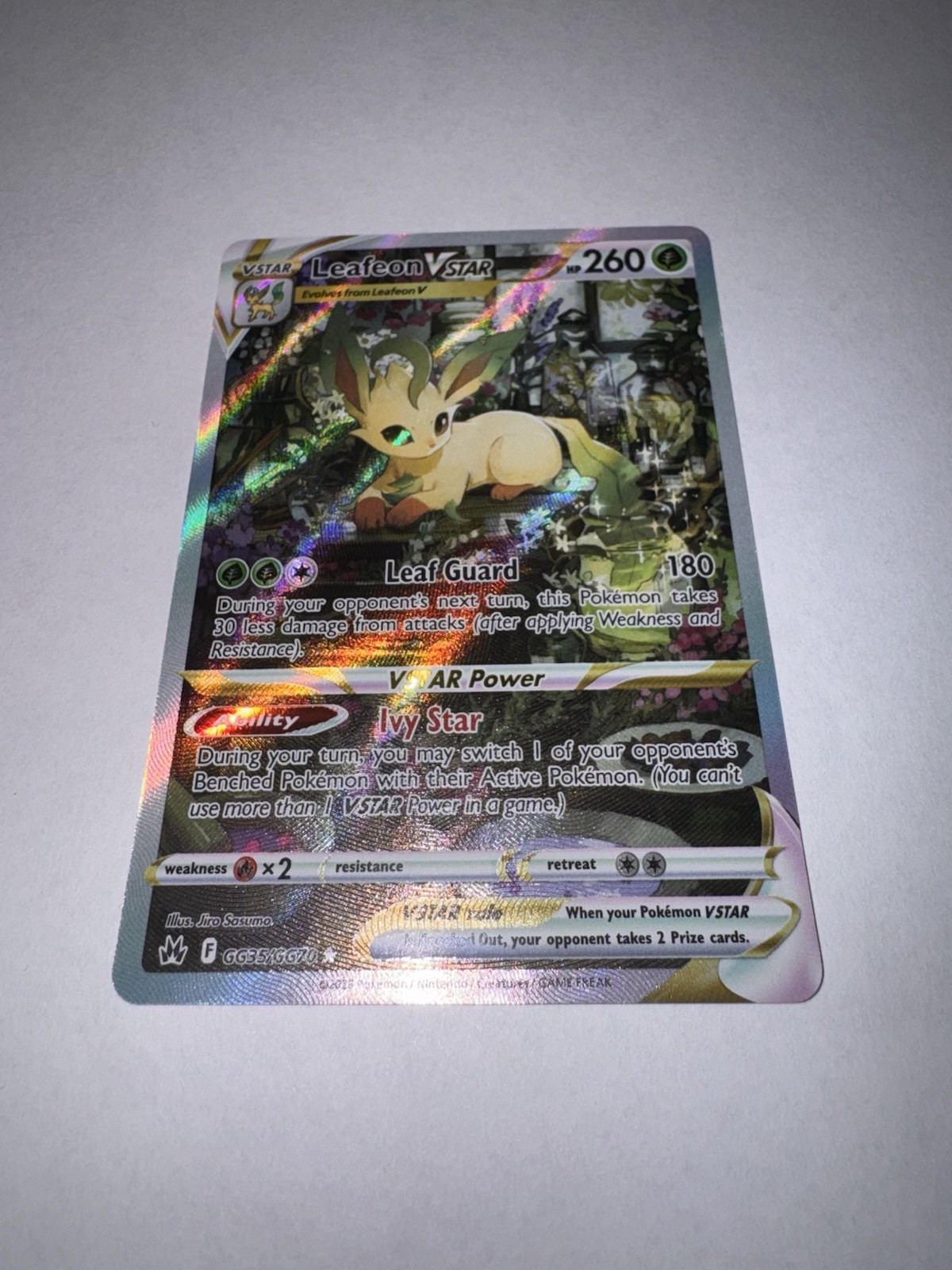 Leafeon VSTAR GG35/GG70 SWSH: Crown Zenith: Galarian Gallery Holo
