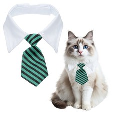 Cat Tie Dog Bowtie Dog Bow Tie Adjustable Collar Lake Blue  Black S