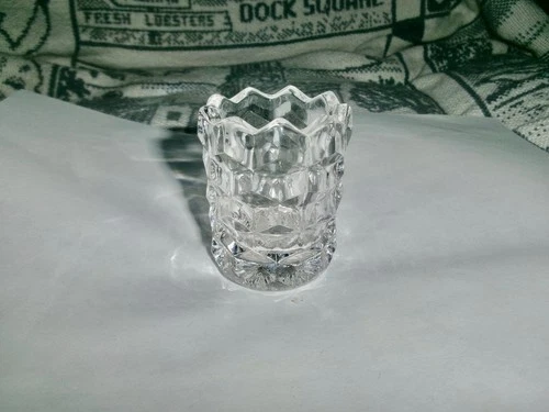Vintage Fostoria American 2-1/4" Glass Toothpick Holder