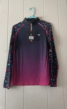 NEW Aubrion Shirt Womens L Quarter Zip Long Sleeve Performance Riding Equestrian