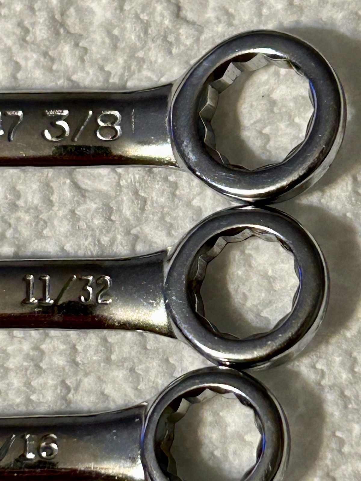 Craftsman Chrome Midget Combo Wrench Set 9 Metric & 9 Standard Made in U.S.A.