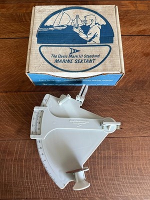 The Davis Mark 3 Marine Sextant With Original Box & 1978 Catalog Navigation USA