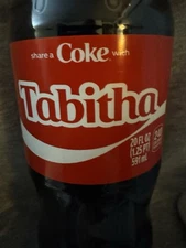 Share a Coke with  Tabitha  2025 Personalized Gift Coca~Cola Bottle 20oz