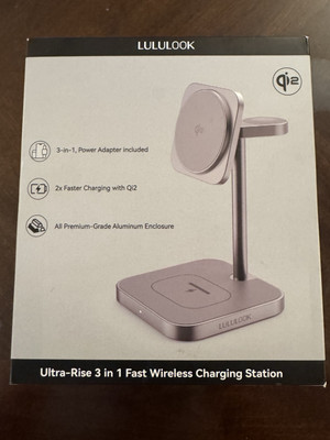 Lululook Ultra-Rise Qi2 15W 3 in 1 Wireless Charging Station