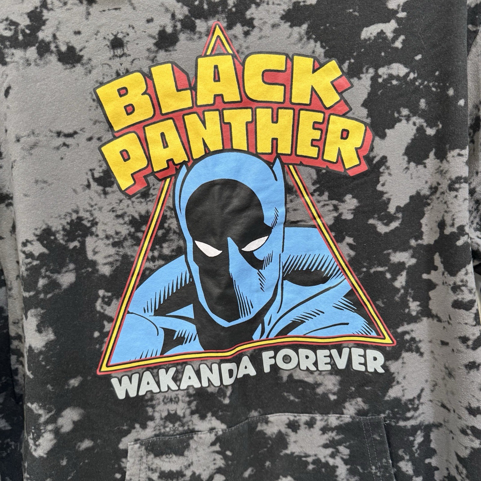 Marvel Black Panther Hoodie Mens L Gray Wakanda Forever Pullover Sweatshirt NWT thumbnail 7