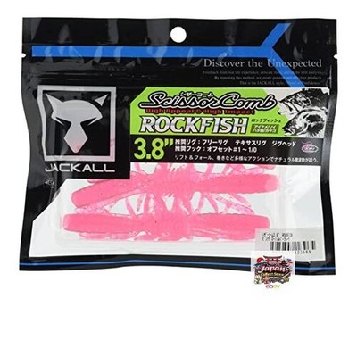 JACKALL Scissor Comb 3.8 ROCKFISH Pink Glow/Silver Flake