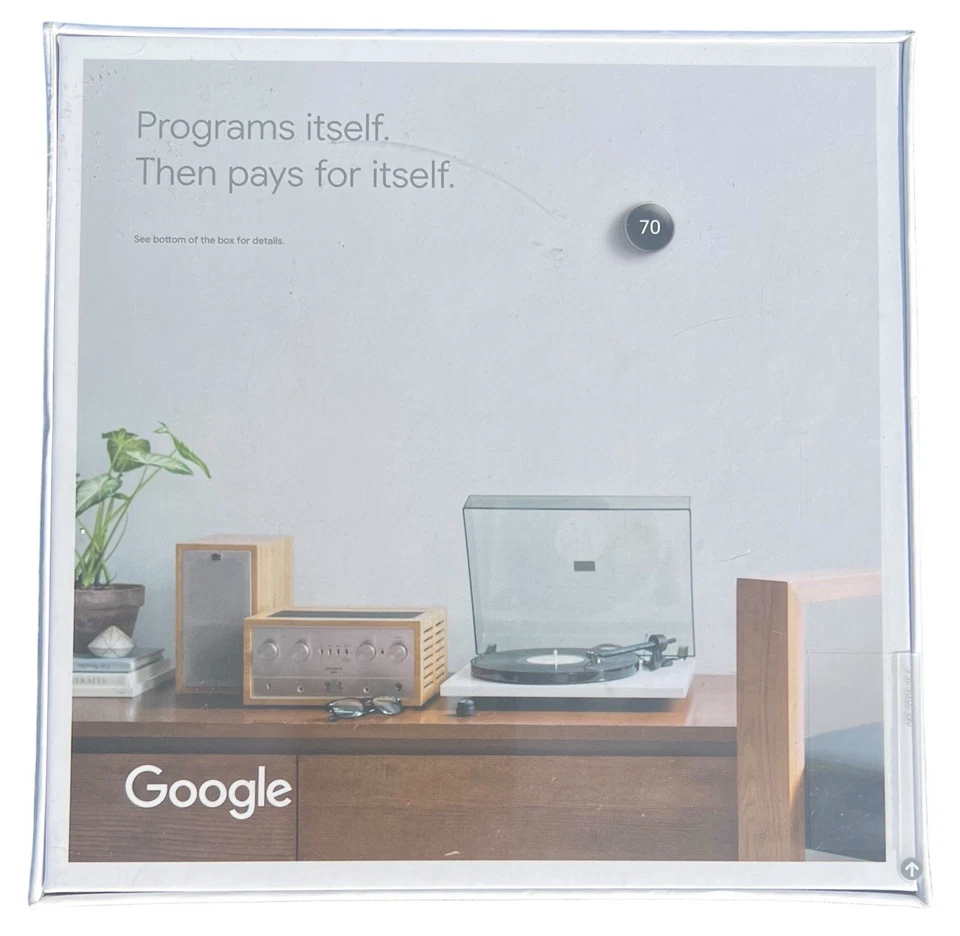 Google Nest Learning Thermostat - Stainless Steel - T3007ES New In Box - Image 2 of 4