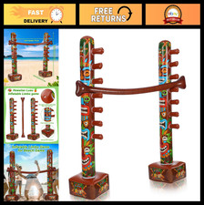 Inflatable Tiki Limbo Game - Hawaiian Luau Party Fun, Summer Beach Decor Games