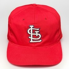 Vintage St. Louis Cardinals Plain Logo Snapback Hat Jack Buck Autograph Aanco