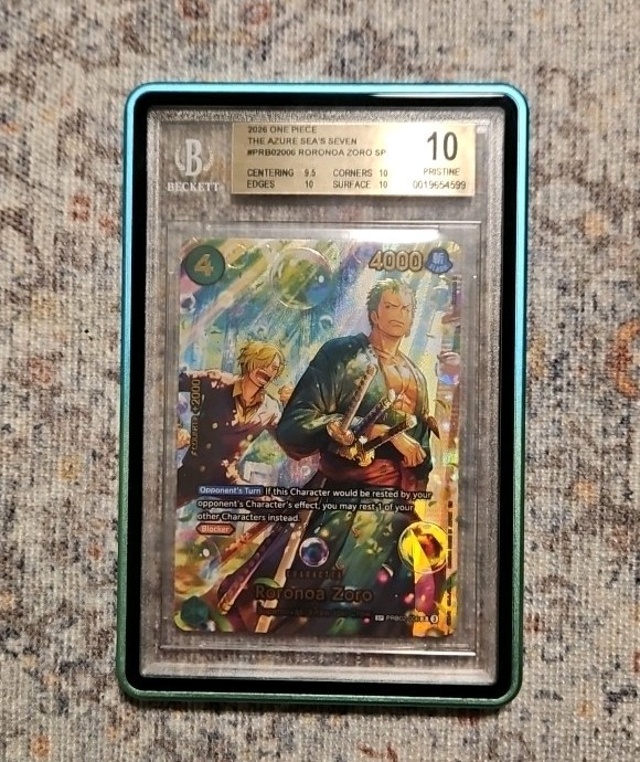 2026 One Piece Azure Sea's Seven Roronoa Zoro Special Alt Art #PRB02-006 BGS 10