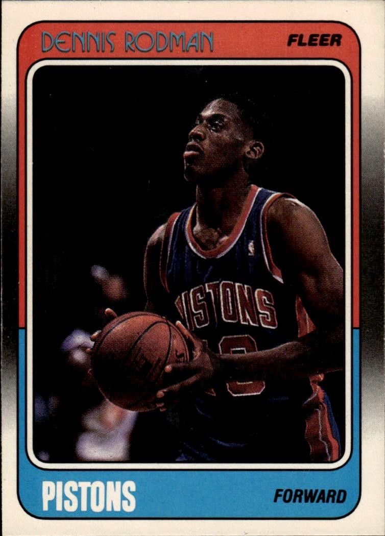 1988-89 Fleer #43 Dennis Rodman Rookie