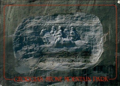 Confederate Monument ~ Stone Mountain Park ~ Georgia ~ vintage 1987 postcard