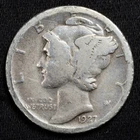 1927-S Mercury Dime Very Good (VG) San Francisco Mint