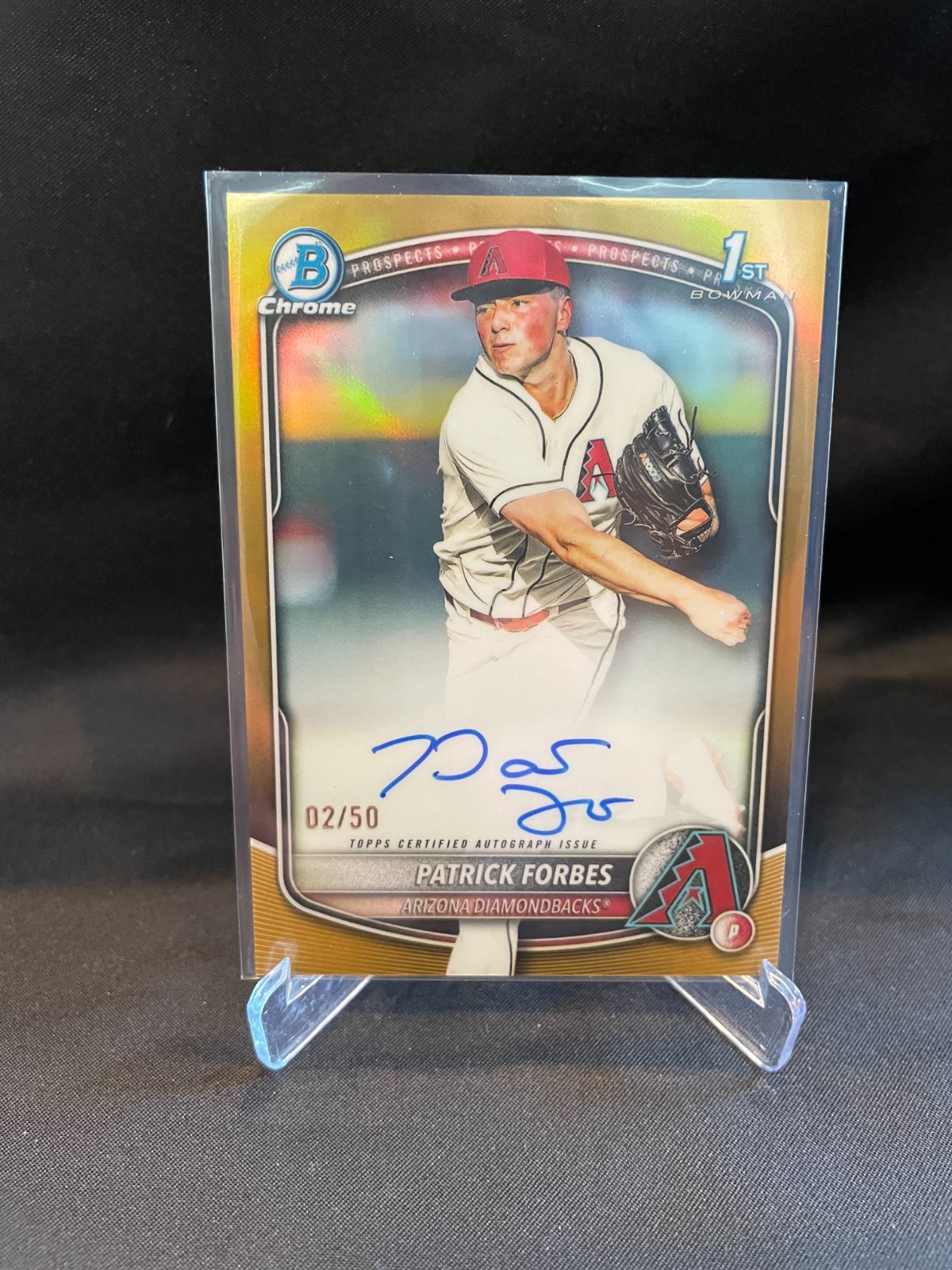 2025 Bowman Chrome Draft Patrick Forbes True Gold Auto /50
