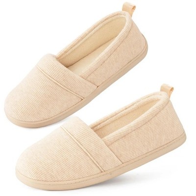 Damen Memory Foam Strick Hausschuhe leichter Frottee - Größe 9