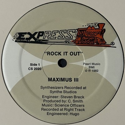 Maximus III Rock It Out Original 1982 Express Records Electro Hip Hop NM 12''