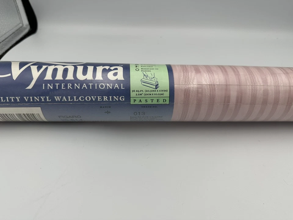 3 Rolls Vymura International Vinyl Wallcovering Pink Vintage Figaro 25-514 - Image 3 of 4