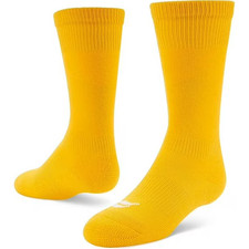 New SOF SOLE Yellow BASEBALL SOCKS 2 PAIR Pack YOUTH SMALL Yth 10 Adult 4.5