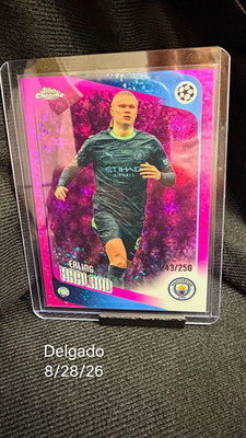 2026 Topps Chrome UEFA Champions League Erling Haaland #181 Manchester City /250