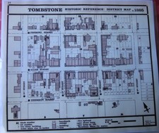 USA- Tombstone - PLan - zur Zeit als Wyatt Earp Marshall  war- Gr&ouml;sse A 3