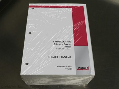 Case Farmall 75C Efficient Power Tractor Service Manual Repair Shop Book