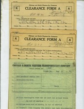 CHICAGO & NORTHWESTERN RY. TRAIN ORDERS (18) TAVIL (GREEN BAY) WISC. 1965-1979.