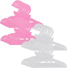 Doll Clothes Hangers for American 18" Girl Dolls Set of 24 Unique Pink White