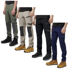 Hard Yakka Mens Mens Raptor Active Fit Work Trousers Ripstop Slim Leg