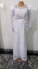 African Print Uchenna White Lace Gown Ankara women clothing