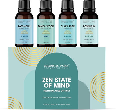, Rosemary, Sandalwood, Clary Sage and Patchouli Meditation Essential Oil Set | 