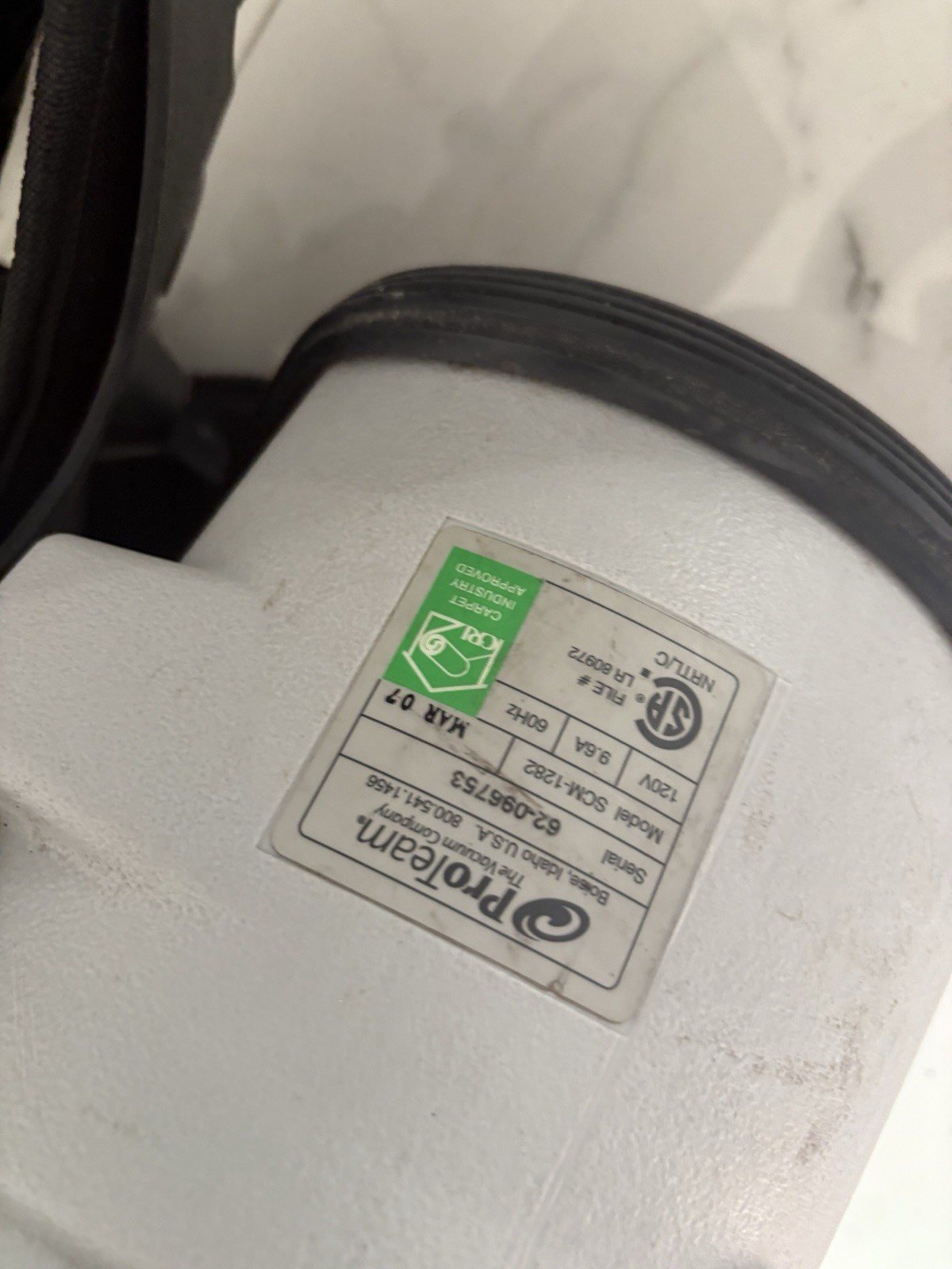 Proteam Super Coachvac Commercial Backpack Vacuum Model SCM 1282 Canister & Hose