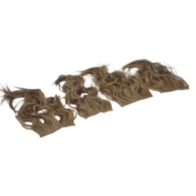 FESHFEN Clip in Extensions, 4PCS Haarverlängerungen mit Clips Synthetik Gewellte