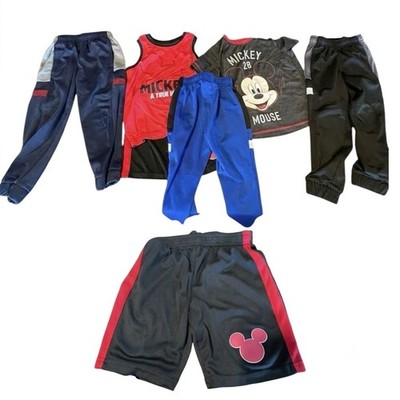 Boys Sz 4 Athletic Mixed Lot Mickey Sportswear Pants Tops Preschool Daycare Play