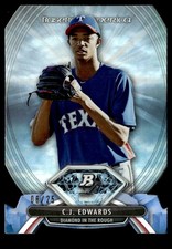 2013 Bowman Platinum Diamond in the Rough Die Cut CJ Edwards Rookie 08/25 Texas