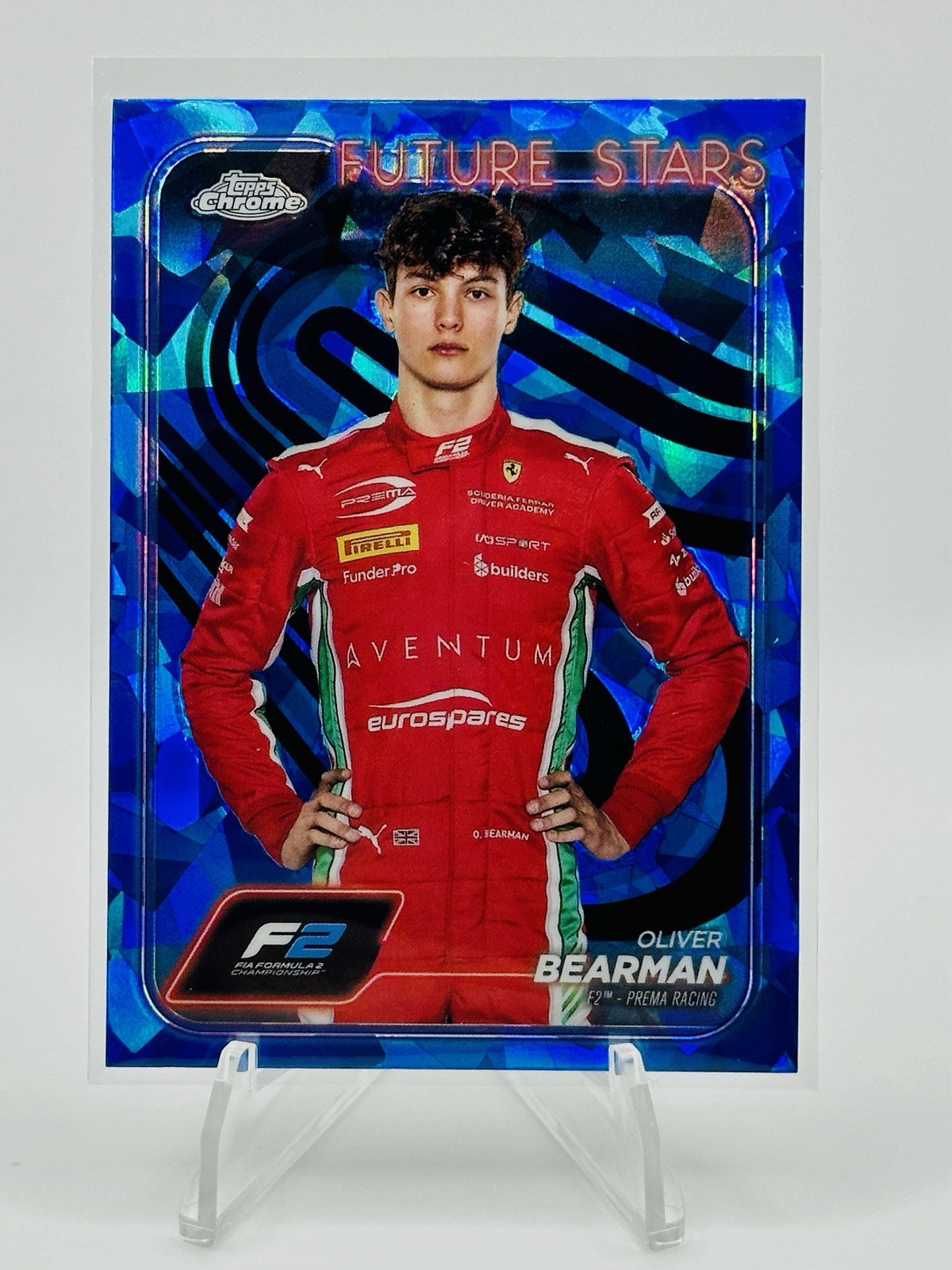 2024 Topps Chrome Sapphire Formula 1 F1 Oliver Bearman #21 Prema HAAS