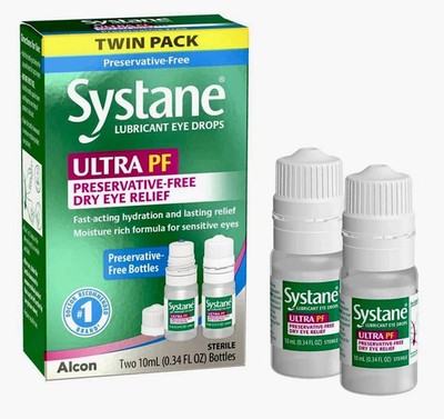 Systane Ultra PF Preservative Free Dry Eye Relief - TWIN PACK- 10mlx2 Exp 2027+