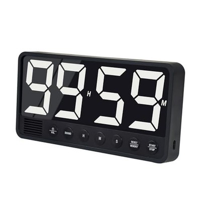 Digital Kitchen Timer with Extra Large LED Display Black