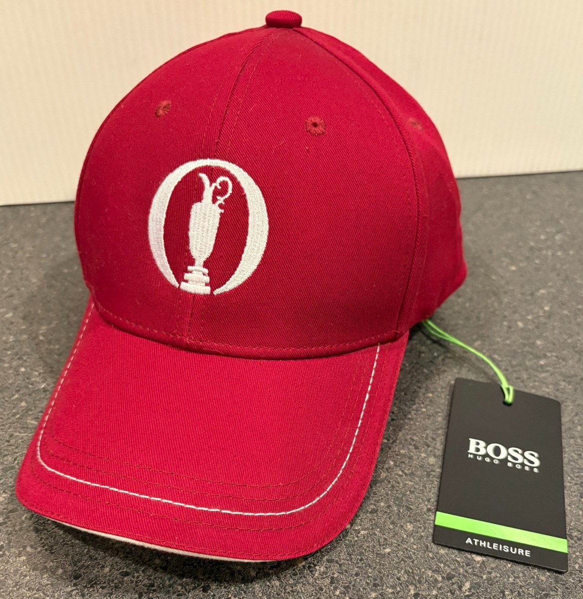 Hugo Boss men's embroidered Claret Jug Logo Open Championship red