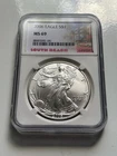2006 American Silver Eagle NGC MS69 South Beach Slab