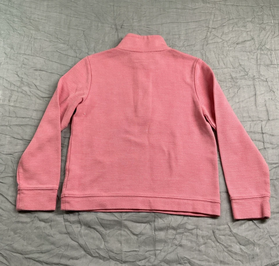 Vineyard Vines Girls Quarter Zip Pink Preppy Pullover Size 6 - Image 4 of 4