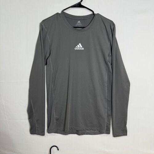 Adidas Techfit Long Sleeve Shirt Mens M Gray Compression Training
