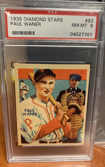 1934 Diamond Stars #83 Paul Waner HOF PSA 8 NM-MT