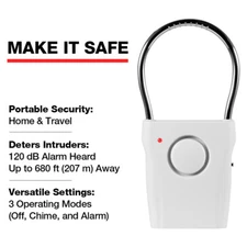 US 120dB Door Handle Alarm Portable Door Security Alarm For Home Travel Hotel