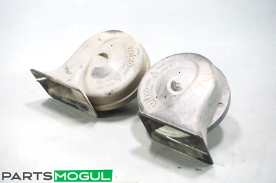 87-96 Jaguar XJS 5.3L Coupe High Low Tone Horn Sound Signal w/ Bracket OEM