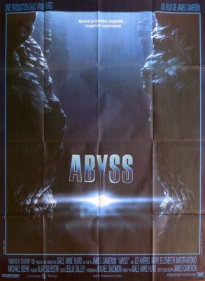THE ABYSS - JAMES CAMERON - OCEAN / U-BOOT - ORIGINAL GROSSES FILMPLAKAT