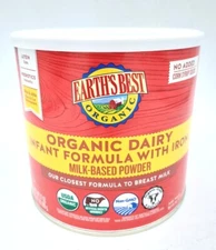 Earth's Best Organic Infant Formula w Iron 0-12mo 21oz Can Milk-Based SHIPS FAST