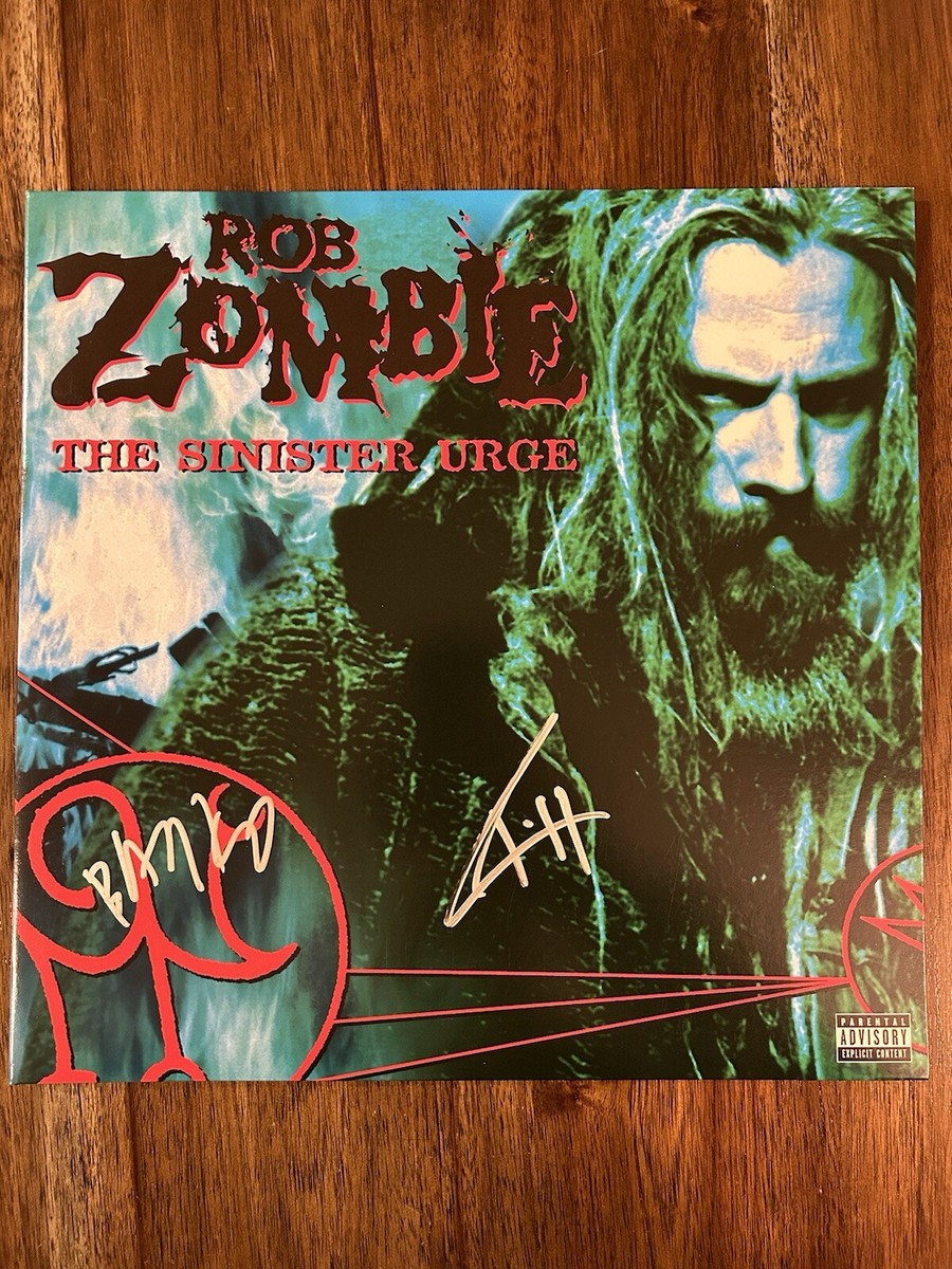 Rob Zombie The Sinister Urge サイン入り Rob Zombie Band' Signed Vinyl Album Blasko & Riggs 'The Sinister