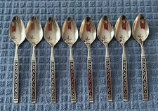 ONEIDA Ltd SPANISH COURT Set of 8 Teaspoons Stainless 1881 Rogers 6 1/8"