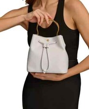 Donna Karan New York Lawrence Snakeskin Print Leather Crossbody Bucket Bag — listing 6